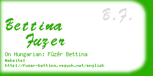 bettina fuzer business card